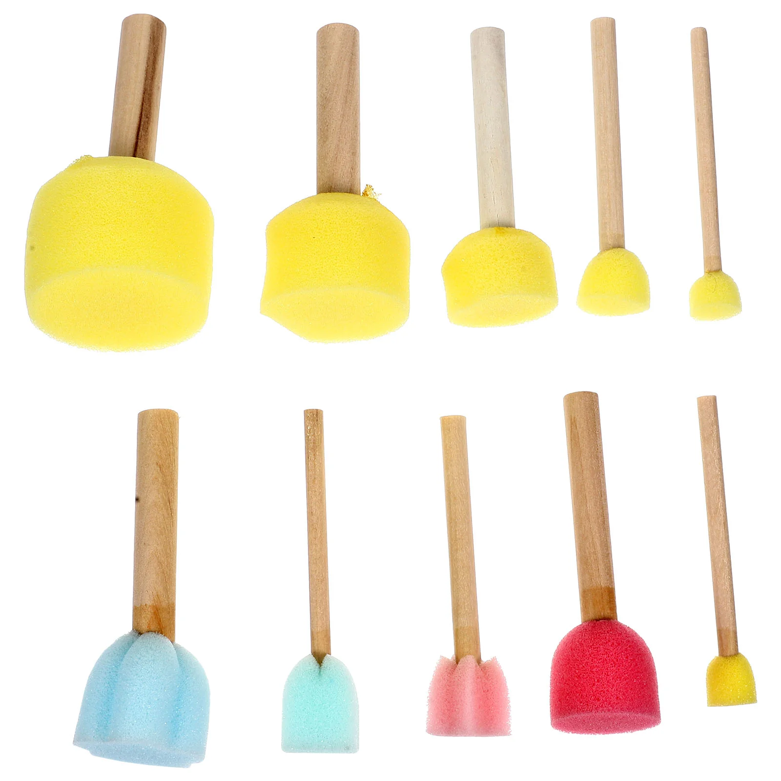 10 Pcs Paint Brush Drawing DIY Painting Tool Sponges Round Foam Brushes for Children