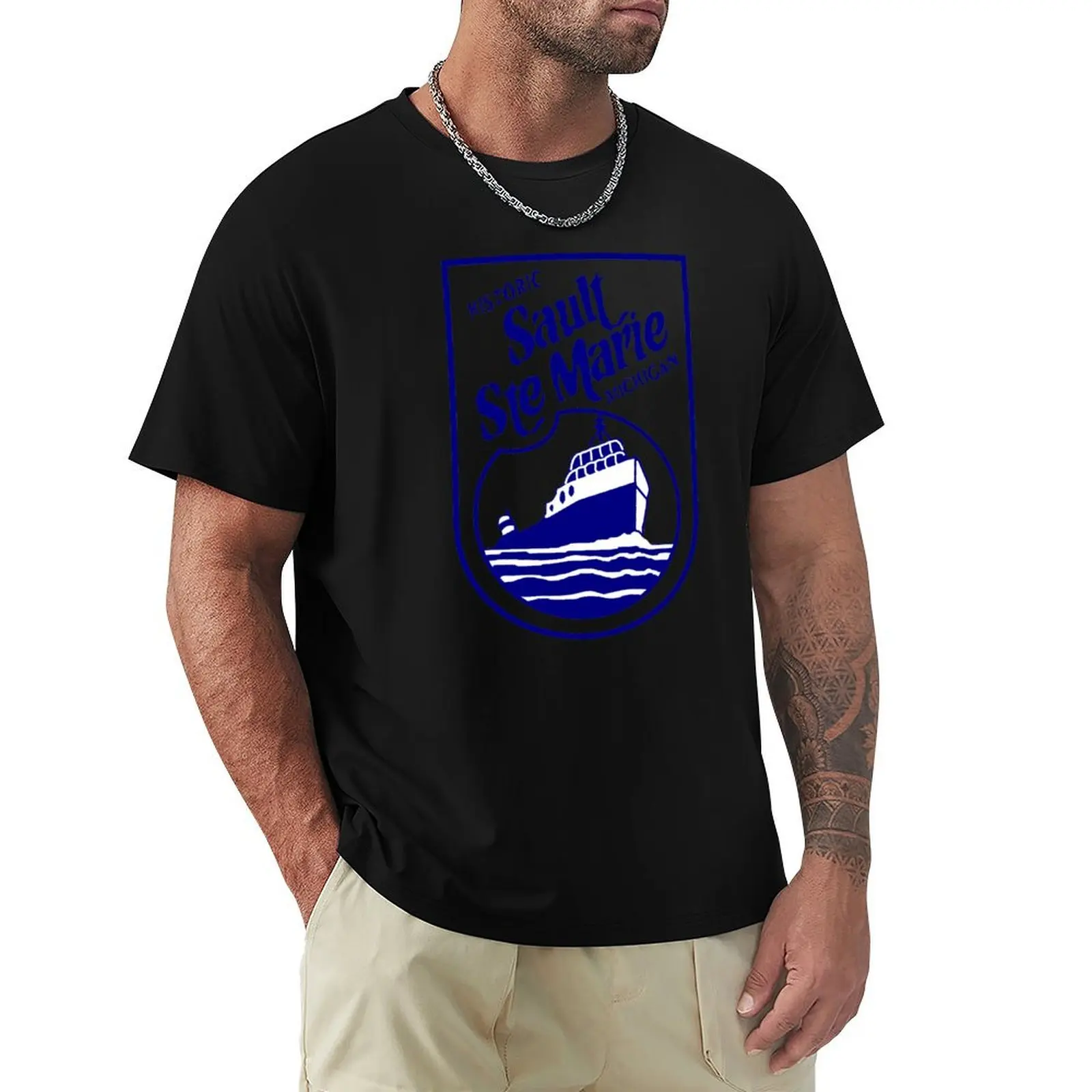 

sault ste marie michigan flag design T-Shirt valentines boutique clothes shirts graphic funny meme t-shirts funny t shirts men