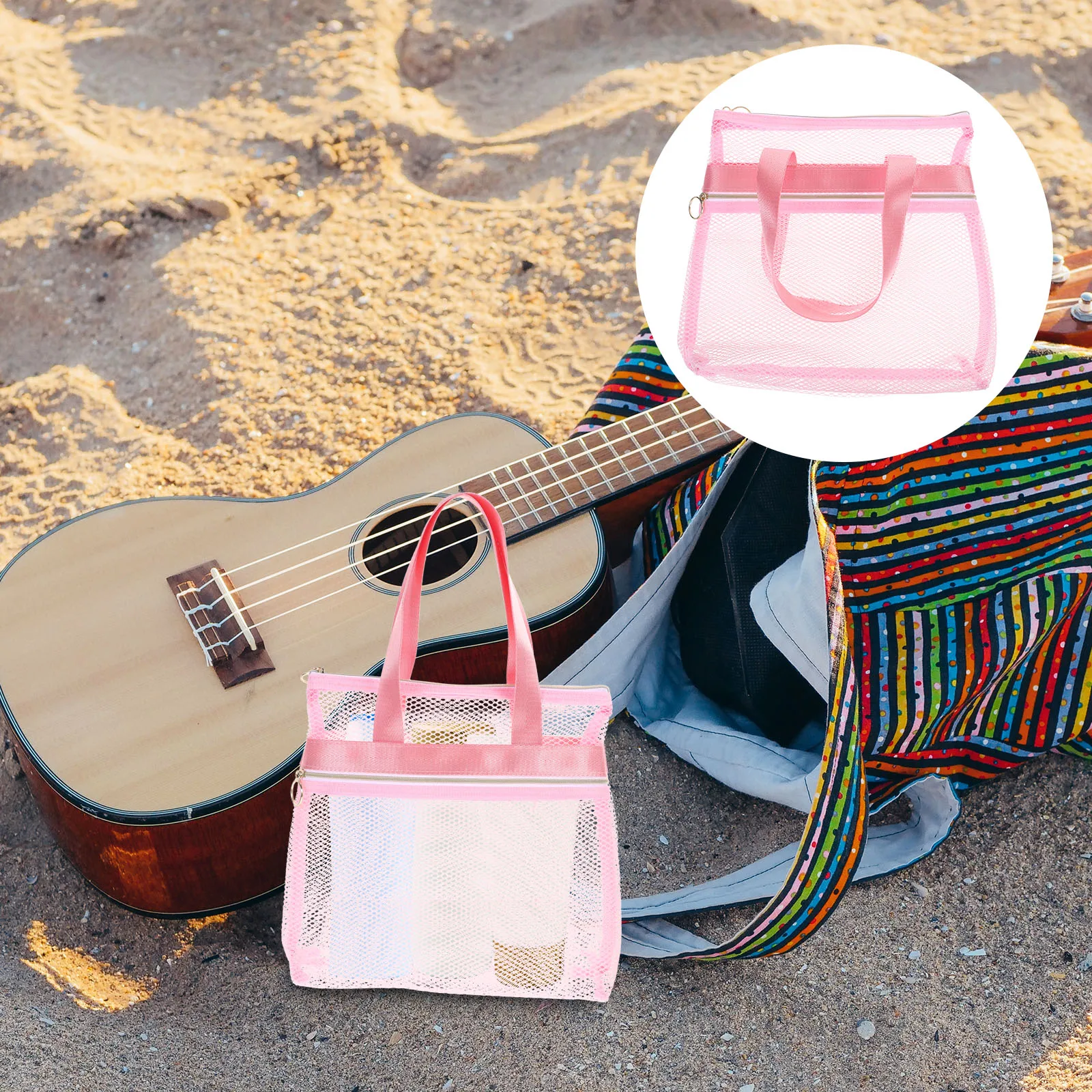 

Travel Toiletry Large Capacity Beach Multi pocket Nylon Storage Bag Summer Portable H Makeup Container Bag