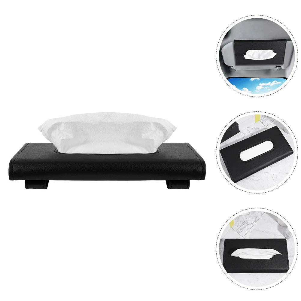 

2 Pcs Car Tissue Box Visor Case Napkin Dispenser Paper Hanging Holder for Bag Tissues