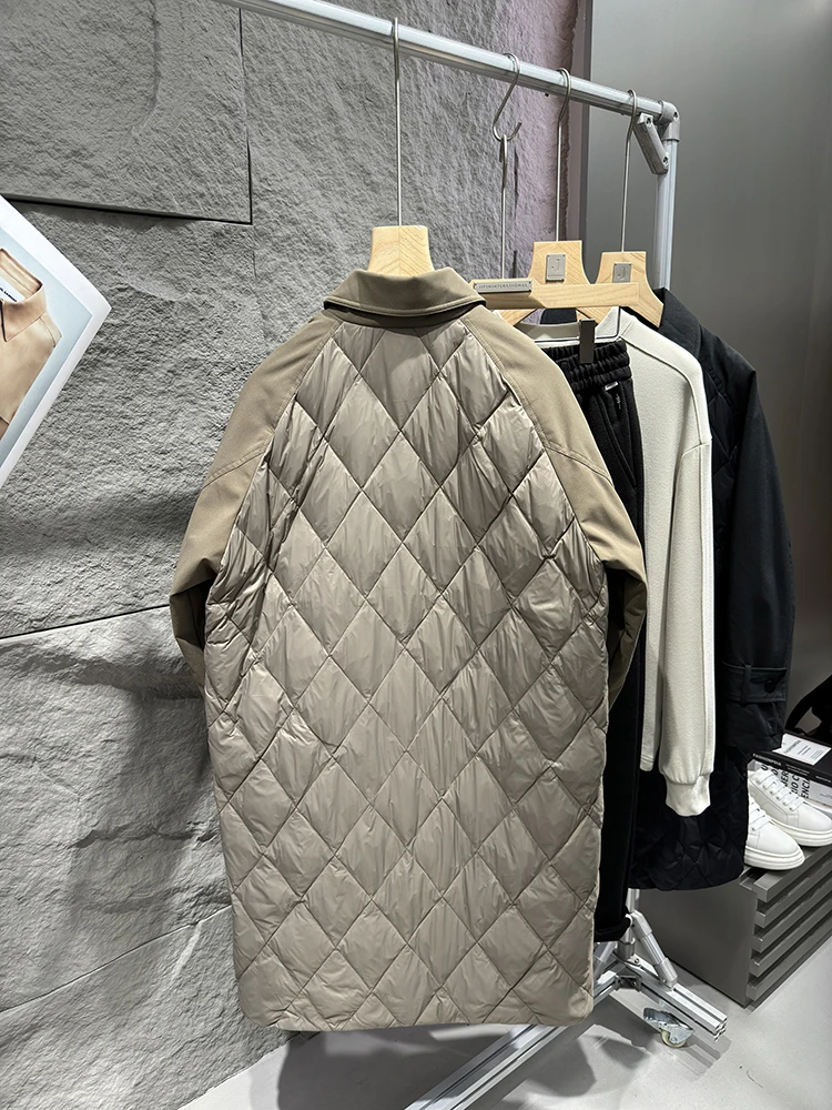 King of down Jaet! Hangzhou High Quali! National Stand 85 Down! Men's Mid-Length Patchwork down Jaet Trendy 325