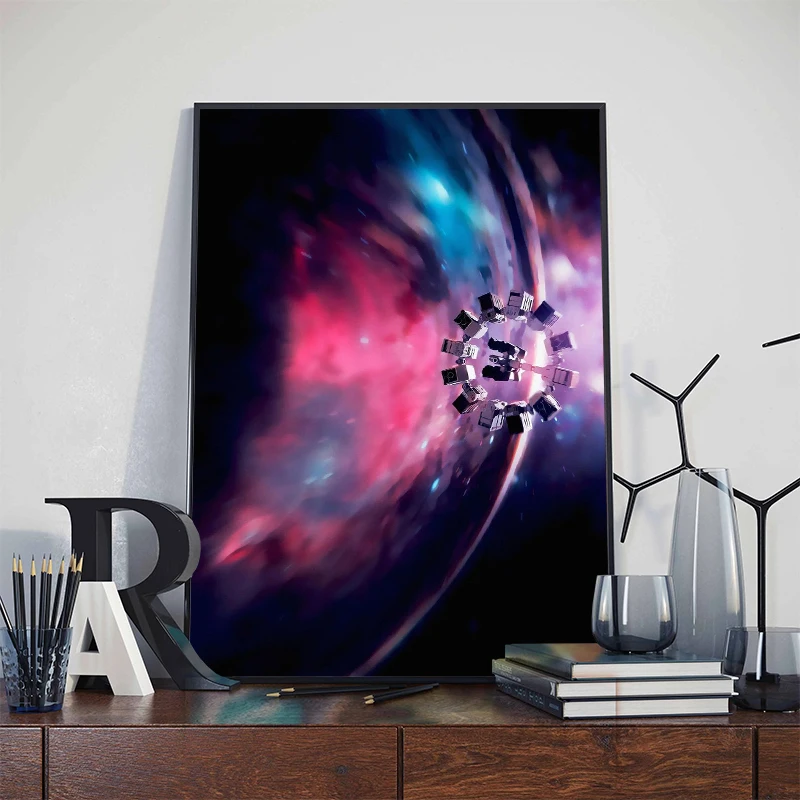 Sci-Fi Film Space Astronaut Interstellar Classic Movie Poster Print Canvas Painting Wall Art Picture for Room Home Decoration