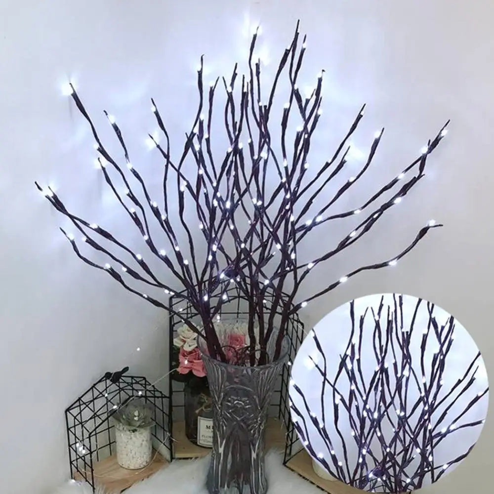 77cm 20LEDs Willow Branch Lights Lamp Natural Tall Vase Filler Willow Twig Lighted Branch Christmas Wedding Decorative Lights