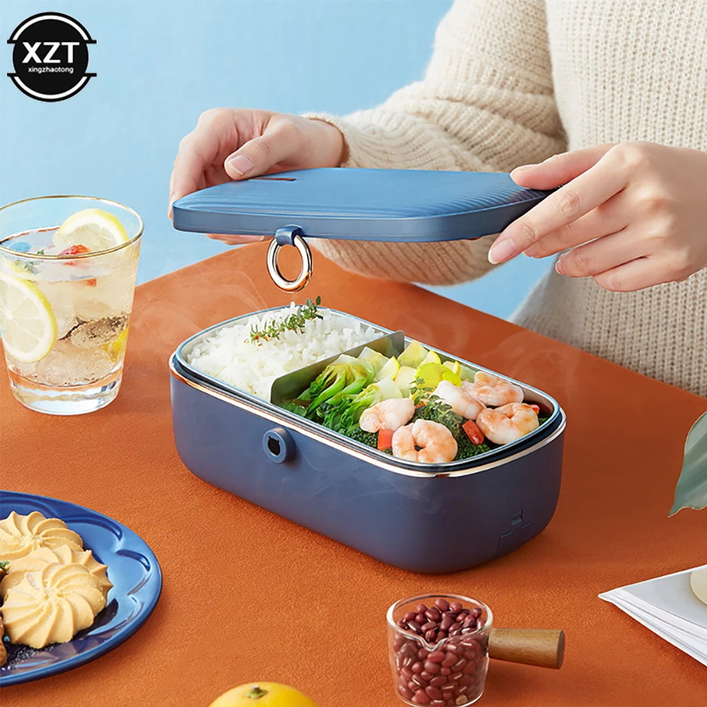 Electric Heating Lunch Box Stainless Steel No Water Injection Heated Bento Box Food Warmer Storage Container For Student Office