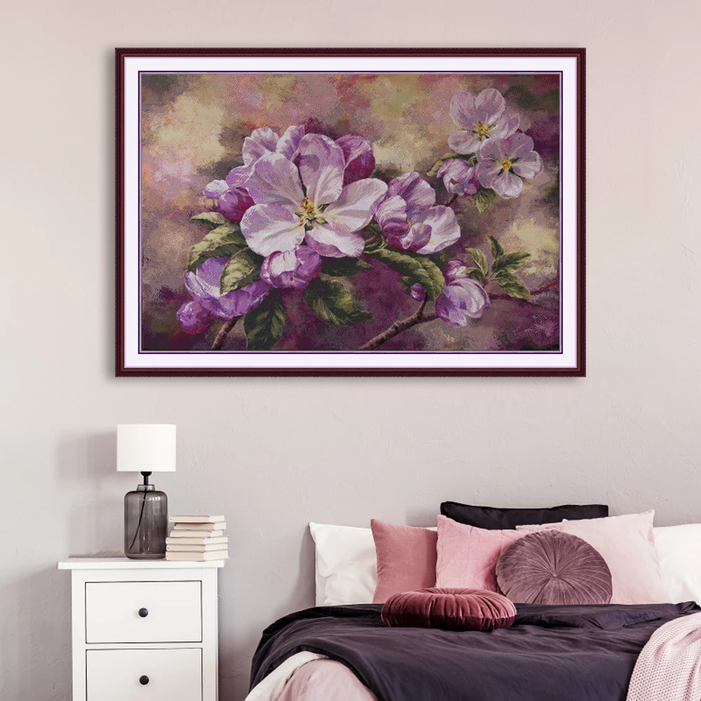

JoySunday набор для вышивки крестом Apple Blossom HD узор Aida 16CT 14CT 11CT счетная печатная канва наборы для вышивания «сделай сам» домашний декор новый