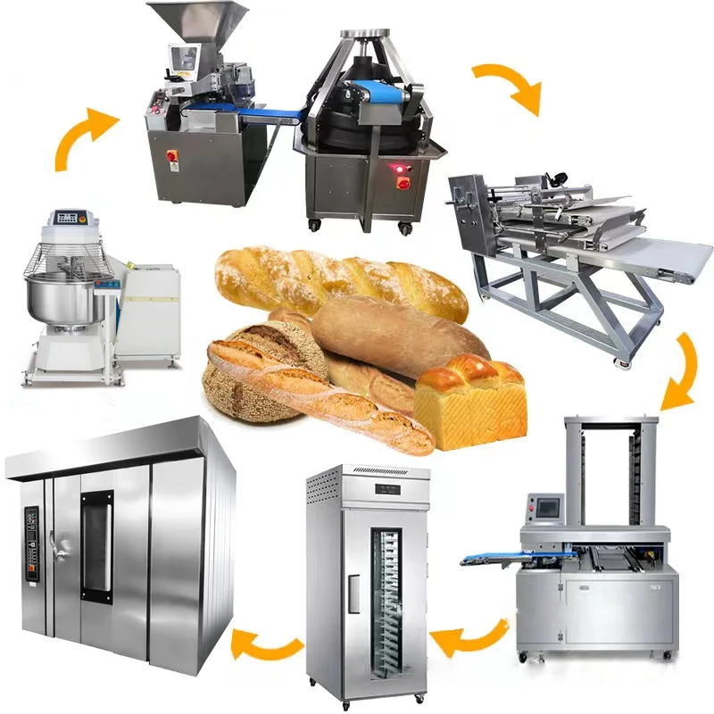 Hongzhong One-Stop Solution Commercial Bakery Equipment Full Set Automatic Bread Production Line