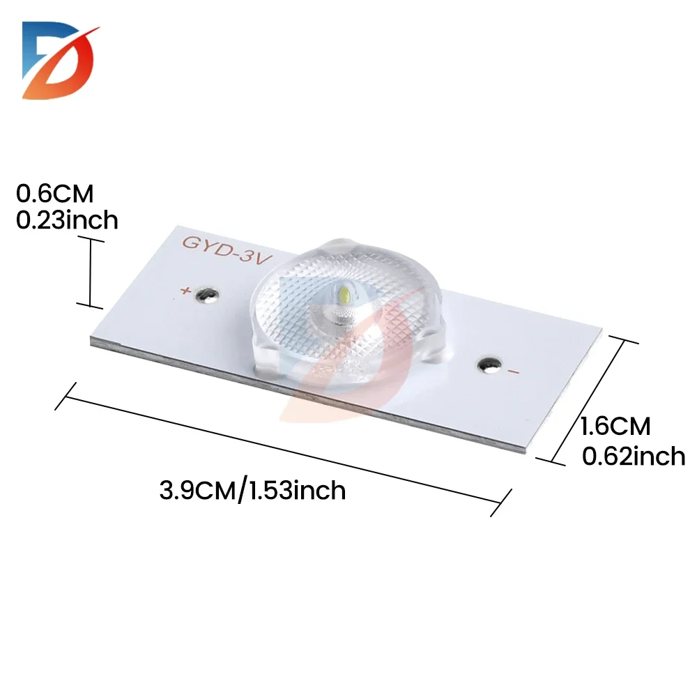 50/100PCS LED Light Emitting Diode 3V 6V TV Universal LED Beads with Optical Lens Filter for 32-65 Inch LED TV Backlight Strip