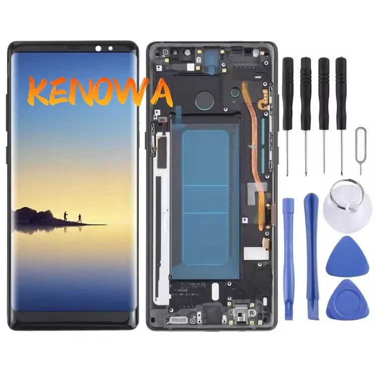 高品質サムスン-note8-n950f-n950u-n950w-n950fd-tft-液晶ディスプレイタッチスクリーンデジタイザアセンブリとフレーム液晶ディスプレイ