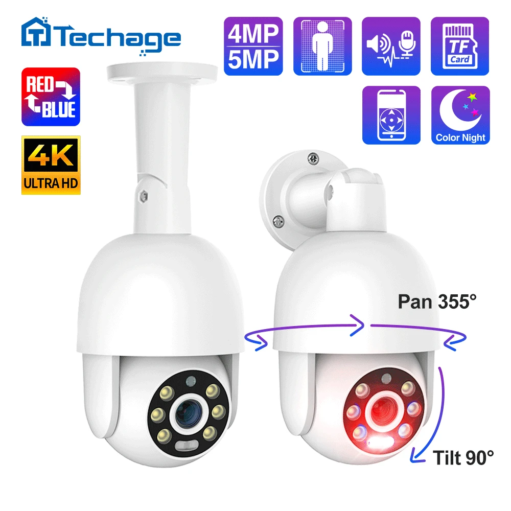 Imagem -01 - Techage-ptz Câmera ip para Segurança Câmera de Vídeo ai Detecção Humana Áudio Bidirecional Cartão tf Xmeye Poe ip 4k 8mp 5mp 4mp techage ptz camera ip para seguranca camera de video ai deteccao humana audio bidirecional cartao tf xmeye poe ip 4k 8mp 5mp 4mp 01