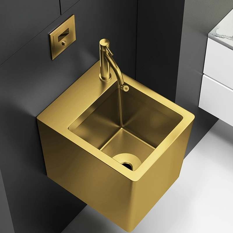 304 Stainless Steel Wall-mounted Induction Mouthwash Basin Bar KTV Toilet Toilet After Drunk