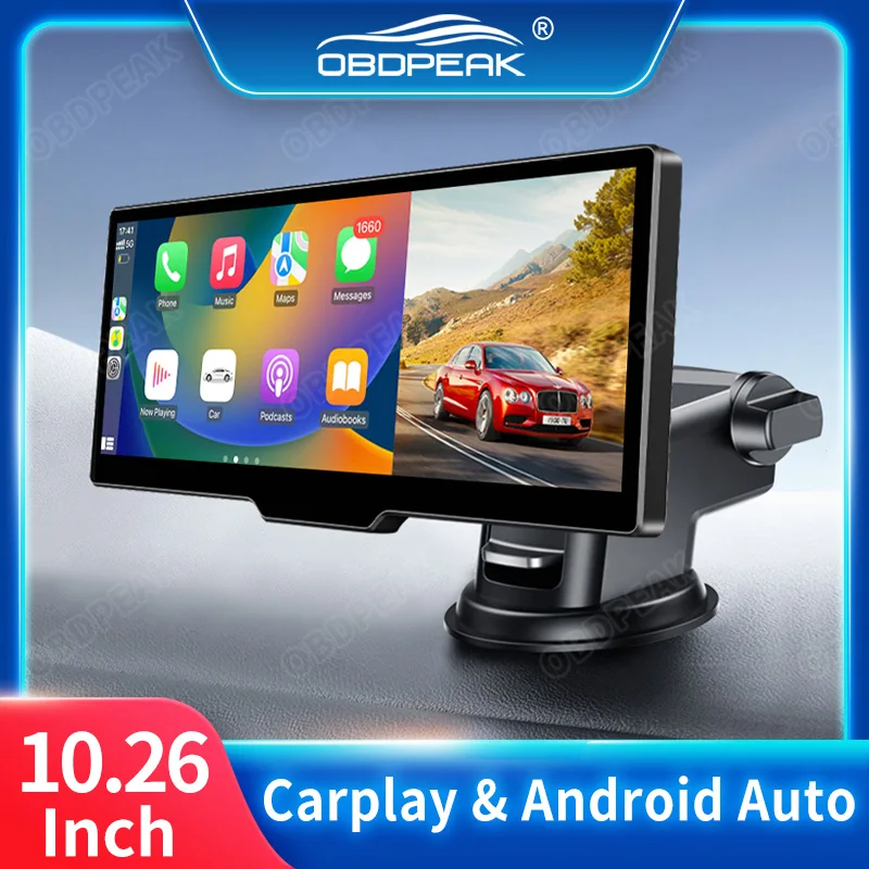 T20 Car Mirror DVR CarPlay Android Auto Dash Cam GPS Navigation Bluetooth Rearview Camera Mirror Link BT FM AUX Output Universal