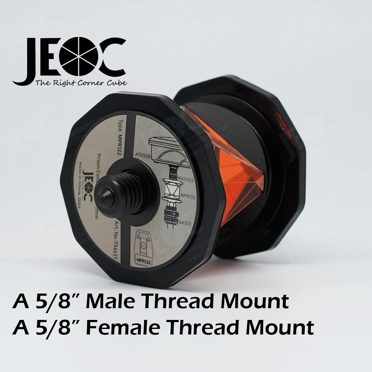 JEOC MPR122, Accurate 360 Degree Reflective Prism for Leica ATR Total-station Accessories Topography Survey Copper Coated