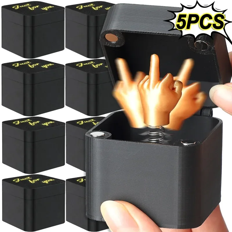 Middle Finger Surprise Gift Boxs Christmas Fun Prank Gift Toys Children Miniature Gag Tricky Toy Home Party Decoration Supplies