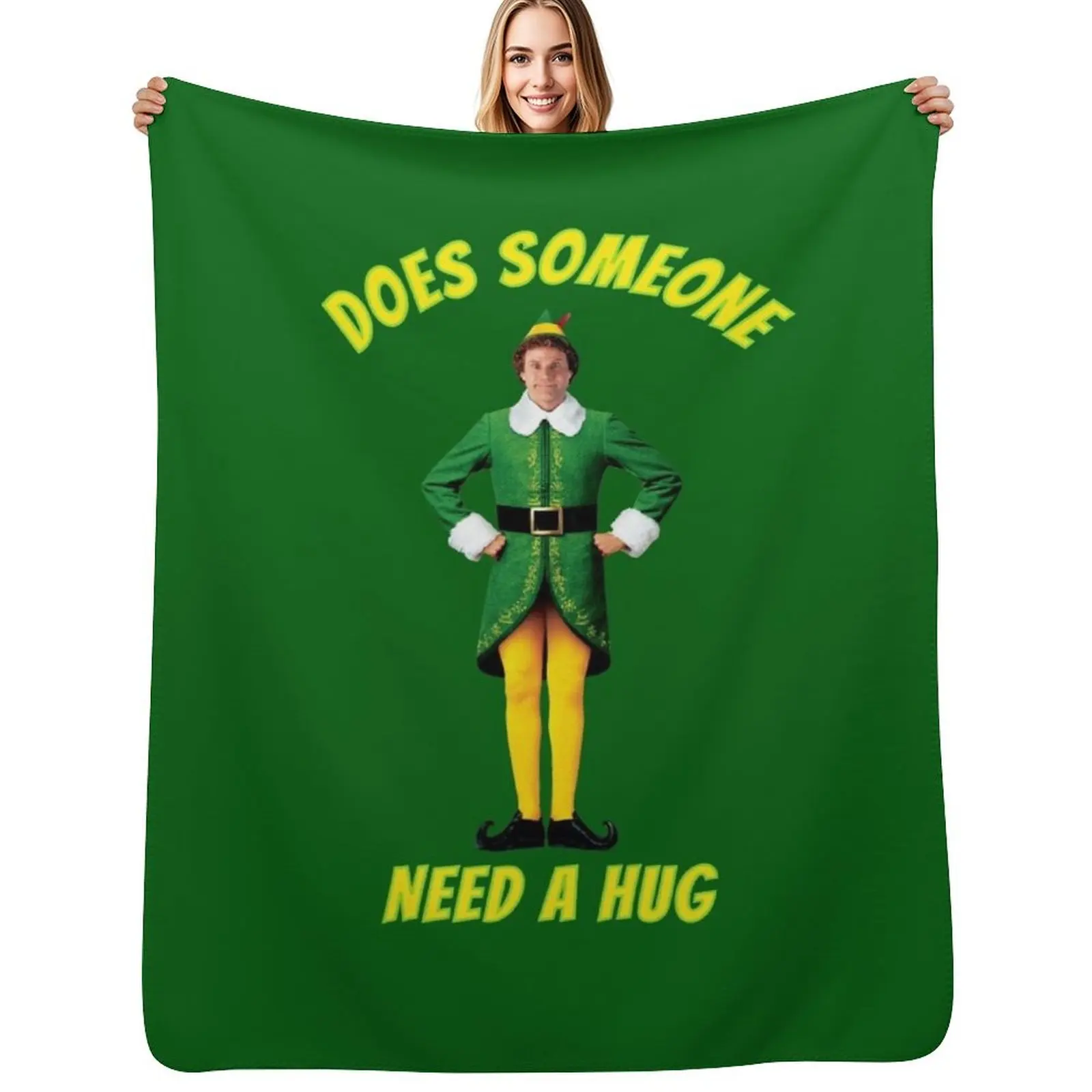 

Buddy The Elf Does Someone Need A Hug Throw Blanket Thins sofa bed Plaid on the sofa Kid'S Blankets