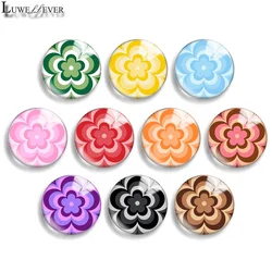 10mm 12mm 20mm 25mm 30mm 40mm 885 Flower Mix Round Glass Cabochon Jewelry Finding 18mm Snap Button Charm Bracelet