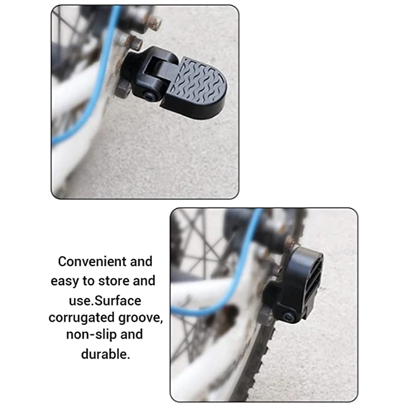 1 Pair Mountain Bike Rear Pedal Foldable Footrest Foot Stand Bicycle Metal Alloy Parts Set Cycling Motor Folding Mini Pedals