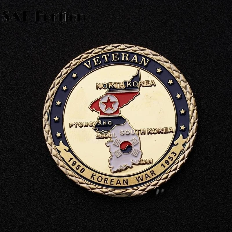 The Korean War 38th Parallel Souvenir Coin Collection Honor Our Real Heroes Forever Veteran Commemorative Coins