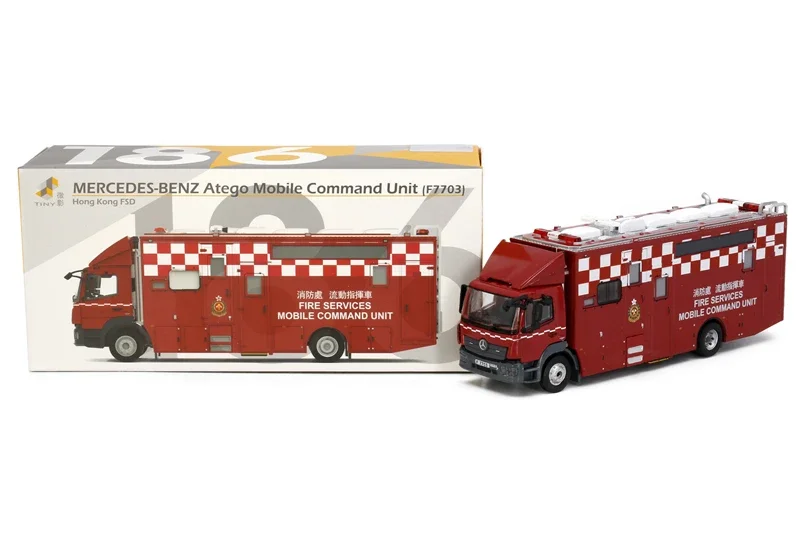 Cidade-Heji Atego Fire Department Veículo Comando Móvel, Diecast Model Car, Minúsculo 1:76