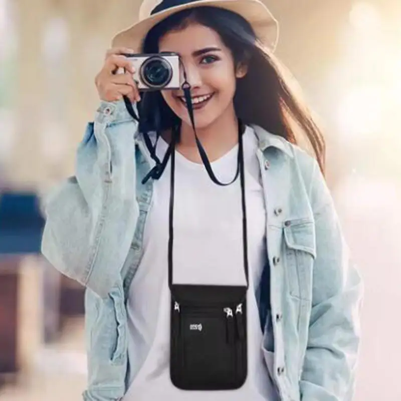 

Travel Pouch Neck Wallet Family Passport Holder Organizer Case with RFID Blocking passport wallet travel wallet