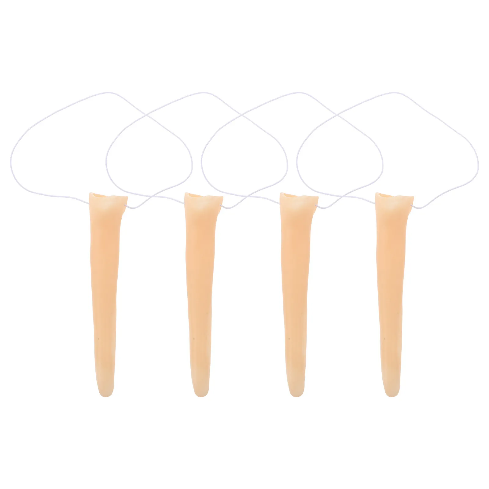 

Набор из 4 штук: Длинные накладные носы для Хэллоуина, ПВХ, портативные, для косплея, вечеринок, многоразовые, забавные аксессуары для выступлений и декора