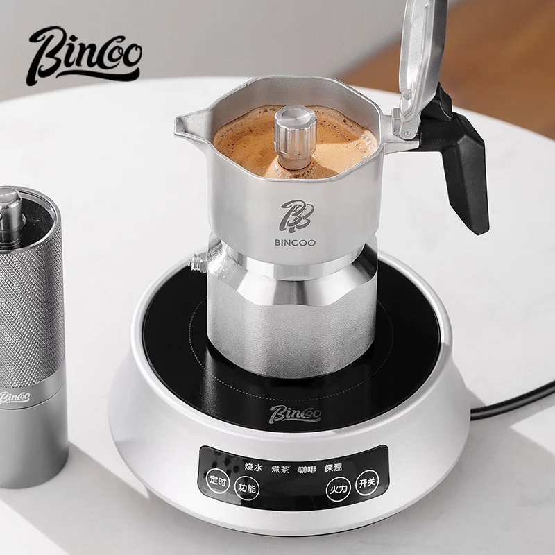 Bincoo Three Valve 316 Stainless Steel Mocha Pot 3.0pa Italian Concentrate Extraction Coffee Pot Household Coffee Maker