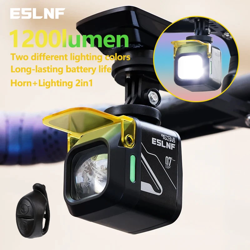 

1200Lumen Bicycle Light Aluminum Alloy 4000Mah Type-C Charging Bicycle Headlight With Dustproof Lampshade Bicycle Front Light