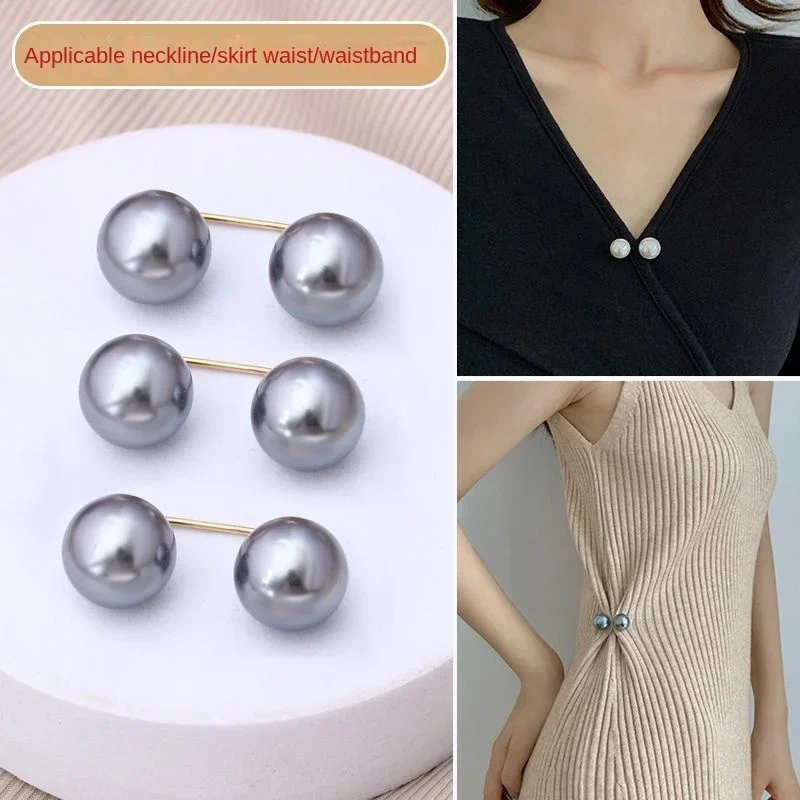 Broche en Alliage de Structure pour Serrer la Taille, réinitialisation avec Perle Artificielle, lèvent Réglables, Accessoires pour Vêtements, 3 Pièces, Offre Spéciale