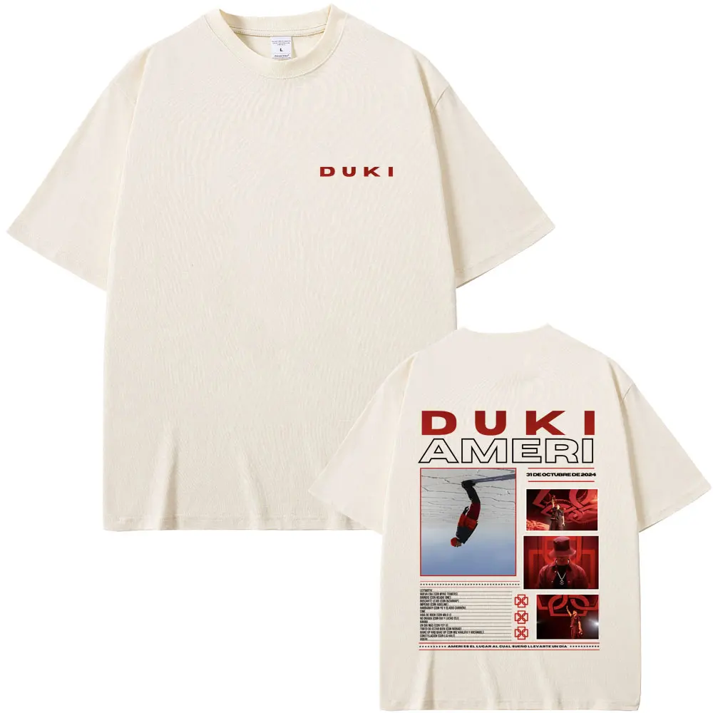 

Rapper Duki Antes De Ameri 2025 T Shirts Men Fashion Vintage T-shirt Unisex Casual 100% Cotton Short Sleeve Tee Shirt Streetwear