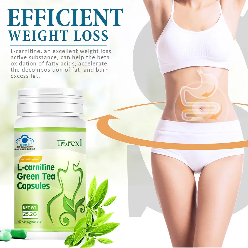 60pcs Weight Lose Product L-carnitine Slimming Diet Pills Reduce Strongest Fat Burning and Cellulite Slimming Keto Beauty Health