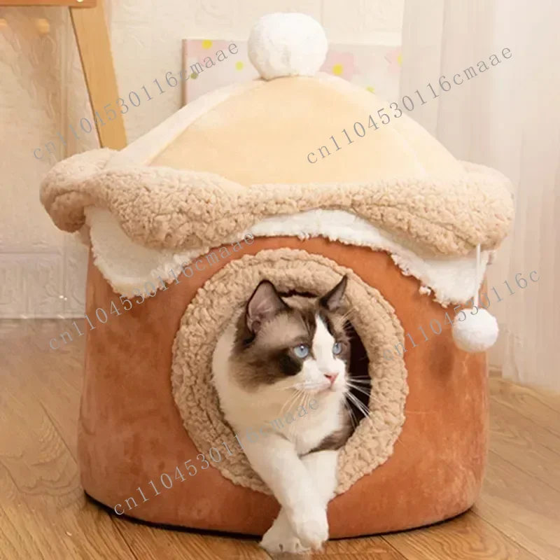 New Warm Winter Cat and Dog House Deep Sleep Pet Nest Fun and Comfortable Nest, Suitable for Pets