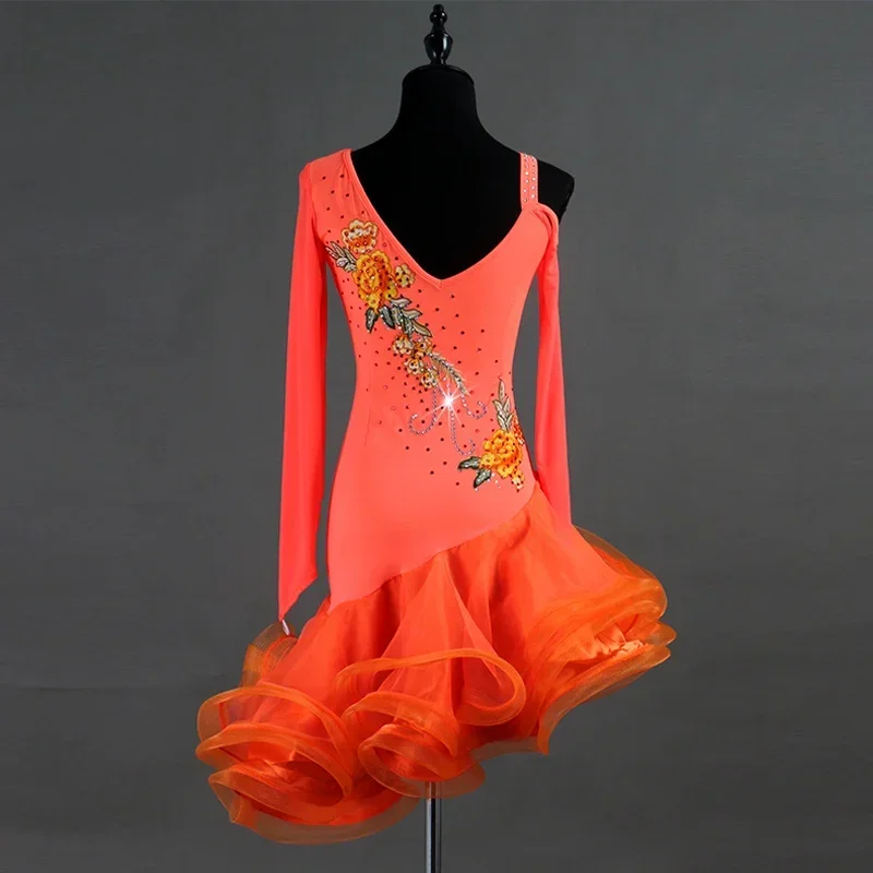 Frau Linie Anzug Dancewear Neue Latin Dance Kleid Bühne Kleidung Wettbewerb Praxis Kostüm Mädchen Party Sport Prom
