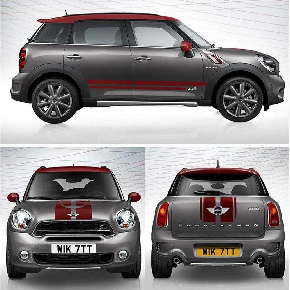 Carbon Texture Rear Bumper Guard Sticker Decals For Mini Cooper Countryman R60