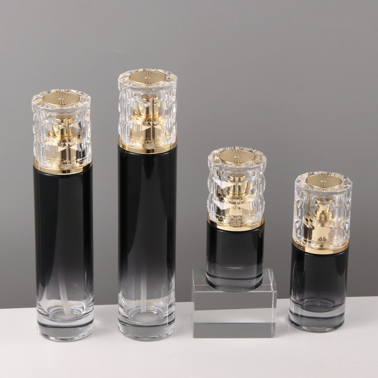 Botella pulverizadora de vidrio de 30ml-120ml, contenedor pulverizador de niebla de aceite esencial DIY, tarro de loción y crema, botella con bomba recargable de viaje para loción