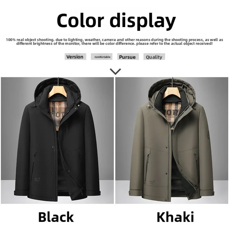 

Dad Down Jacket Winter Coat Middleaged Elderly Men Down Cotton-padded Jacket Middle-aged Elderly Men Winter Thickened Short Coat