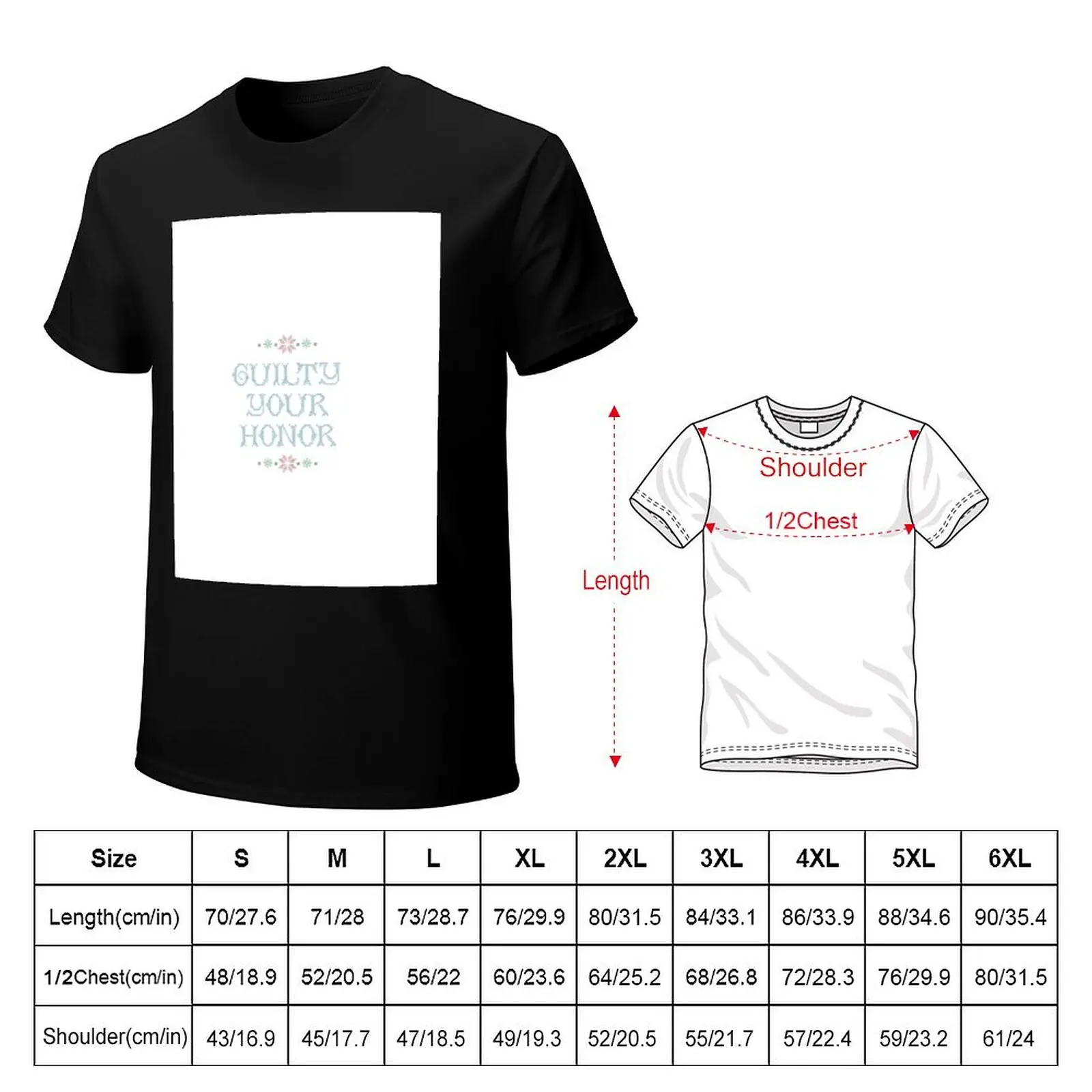 Guilty your honor T-Shirt Basic Daily Outfit Short Sleeve Tee