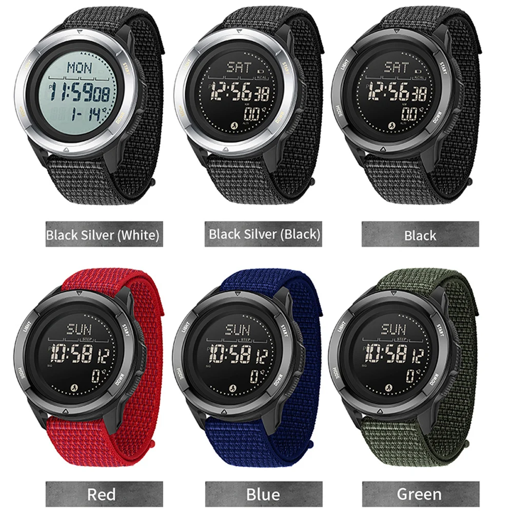 SANDA Orologi elettronici di marca Sport da uomo Contapassi multifunzionale Bussola Orologio da uomo impermeabile Orologio da polso con allarme metronomo