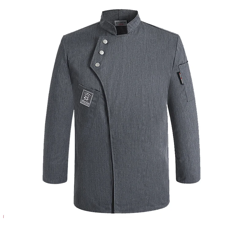 ユニセックスシェフジャケット長袖キッチンシャツホテルレストランウェイター制服ベーカリーケータリング作業服ホテル調理服