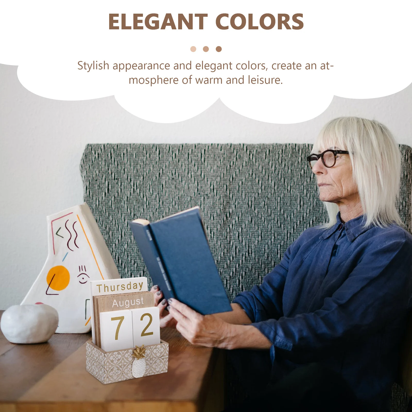 1 set calendario in legno ornamento decorazione creativa da scrivania casa ufficio desktop artigianale calendario da tavolo funzionale ornamento decorativo