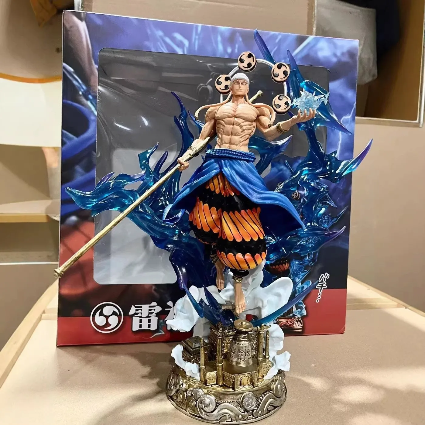 

Статуэтка GK One Piece Enel Battle, 38 см, светящаяся диорама с тремя сменными скульптурами голов, коллекционный аниме-мерч