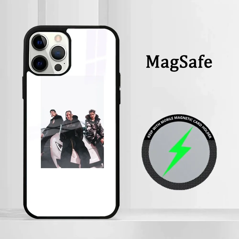 Chase Atlantic Music Group Phone Case For iPhone 15 14 13 12 11 Pro Max Plus Mini Mirror Magnetic Cover