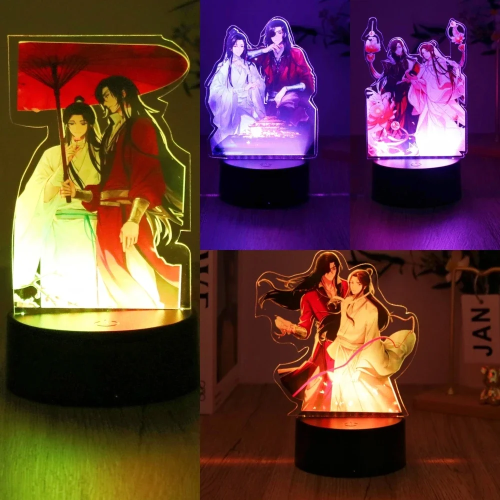 

Anime Figures Tian Guan Ci Fu 3D Lamp LED Night Light Remote Control Home Bedroom Lamps Dreamcast Decorative Friend Party Gifts