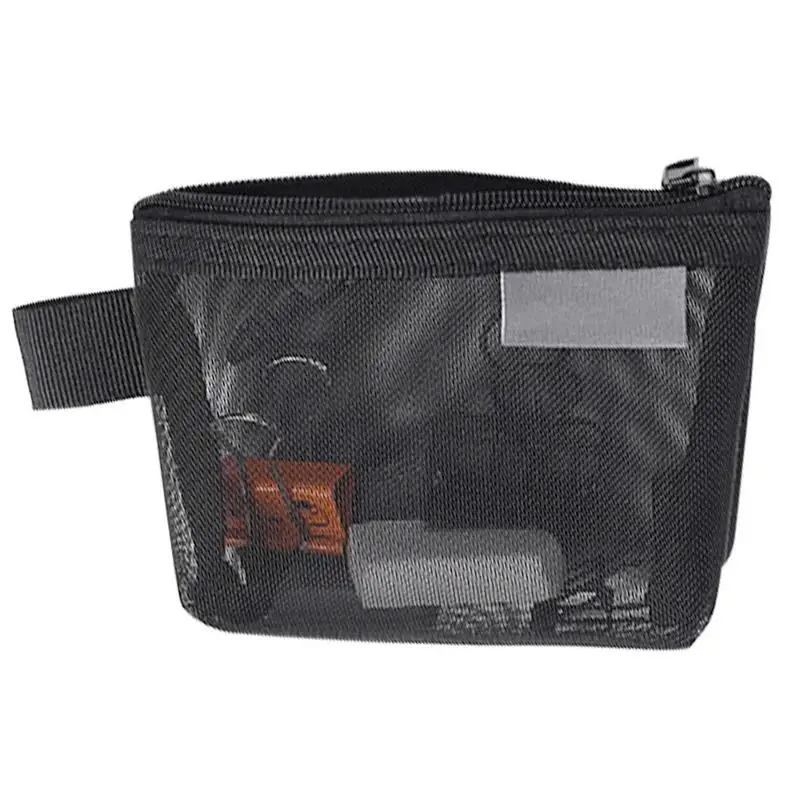 Mesh Storage Bag Triangular Jewelry Coin Pouch Mini Nylon Credit Bags Card Bag For Shopping Outgoing Office