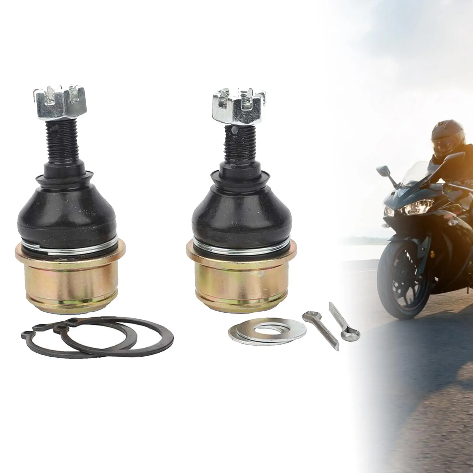 Accessoires de moto Joendoc, boule supérieure et inférieure, 51355-hp5-601, métal robuste, remplacement direct pour Rincon 650, Pioneer 1000, 2 pièces