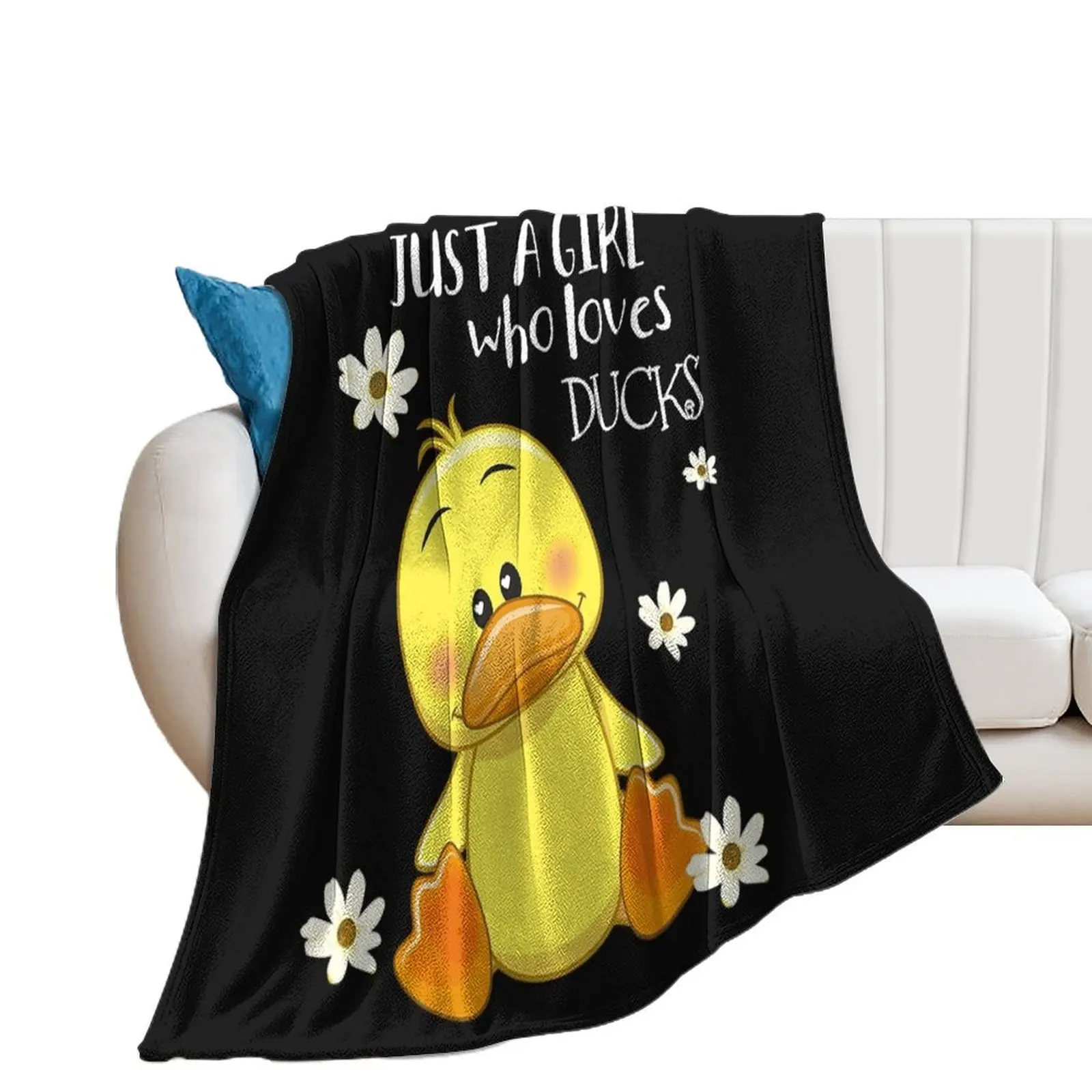 

Just a Girl Who Loves Ducks - Cute Duck Lover Owner Throw Blanket Picnic Loose Blankets