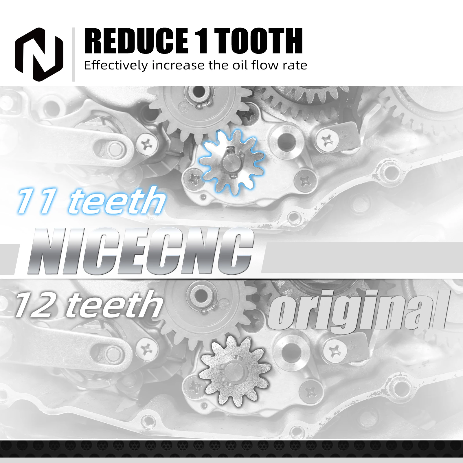 Nicecnc para suzuki drz400 drz400s drz400e drz400sm DR-Z 400 e s sm 2000-2024 engrenagem da bomba de óleo do motor da motocicleta aço inoxidável