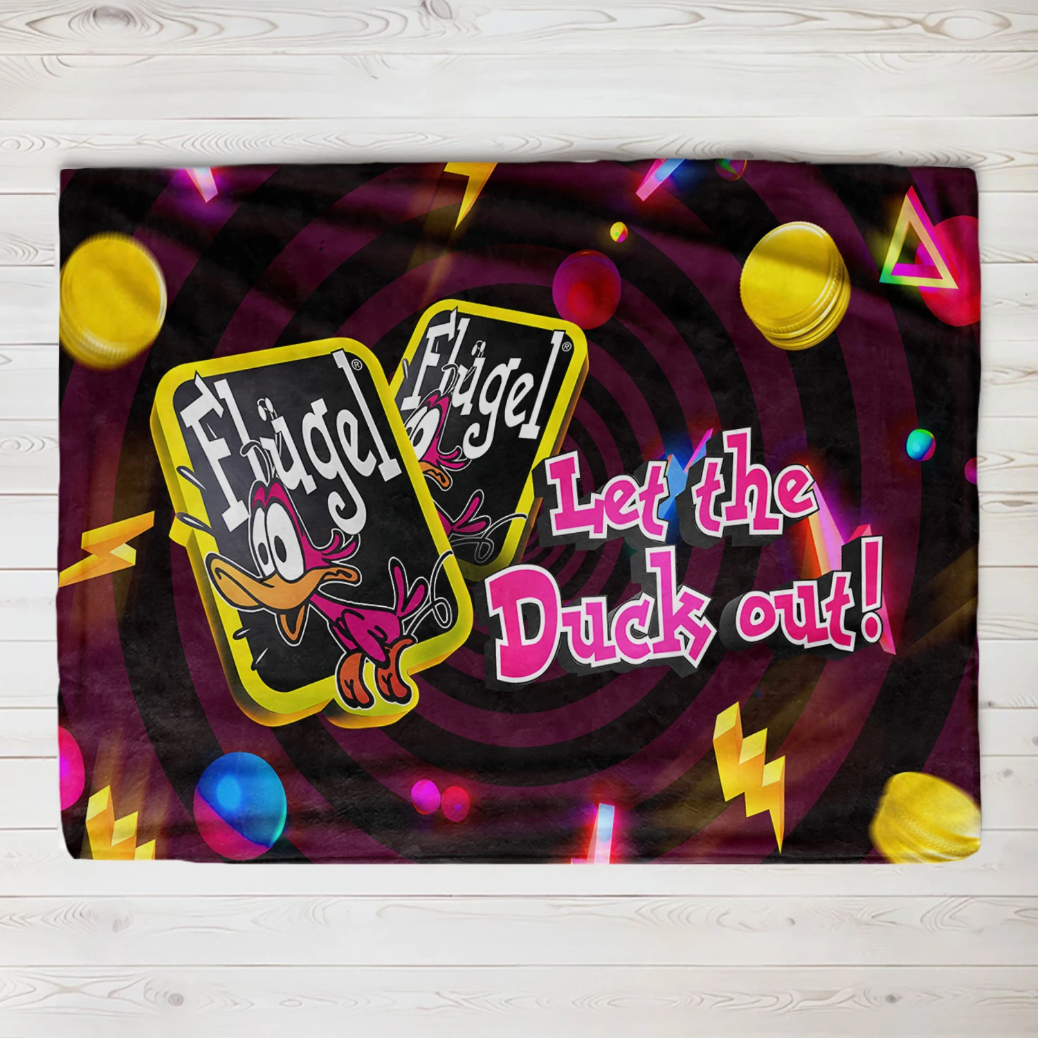 Flugel Let The Duck Out Printed Blanket Warm Flannel Blankets Soft and Comfortable blanket Home Travel Blanket Birthday Gift