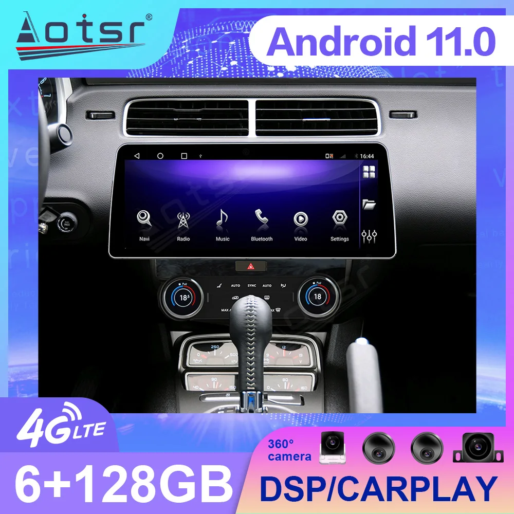 Android 11 Car Radio For Chevrolet Camaro 2010-2015 Receiver Touch Screen Carplay Auto Audio Multimedia Player Stereo Head Unit