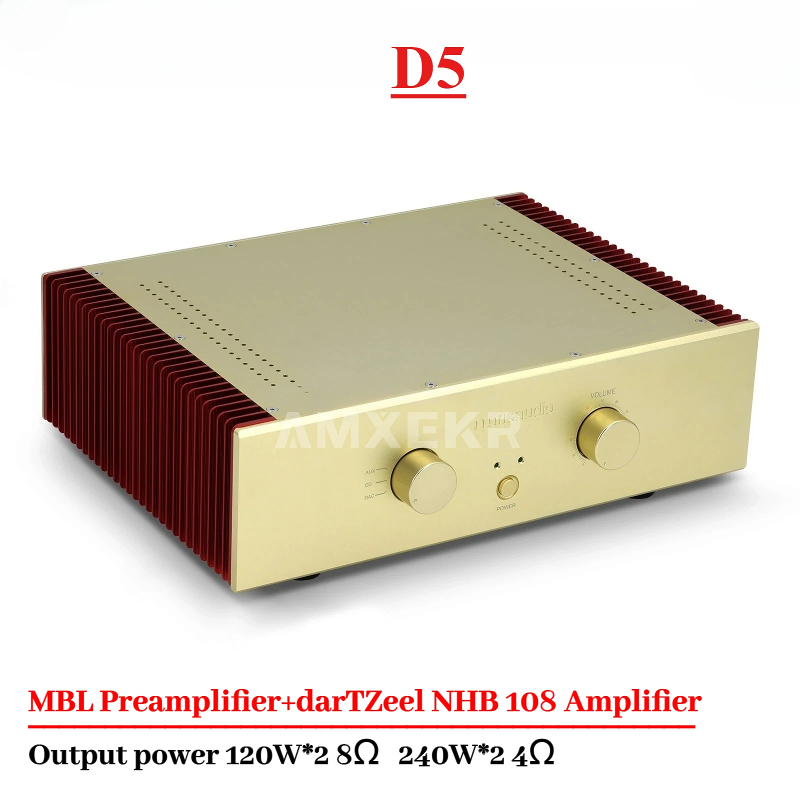 AMXEKR 240w*2 1:1 Copy DarTZeel 108 Line Power Amplifier MBL PreAmplifier OPA604 High Power Combined HIFI Audio Amplifier