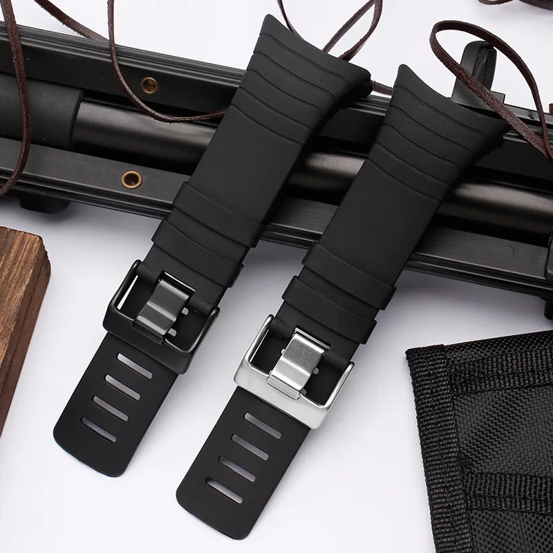 35mm Black Silicone Watchband waterproof For SUUNTO CORE Series High Quality Rubber Strap Bracelet With Tools Watch Accessories