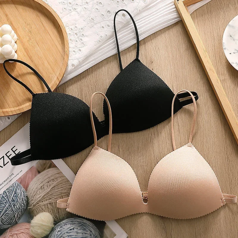 Thin Cup Sexy Seamless Push Up Bra Front Closure Underwear Female Brassiere Modis Lingerie Bras For Women Female Intimates